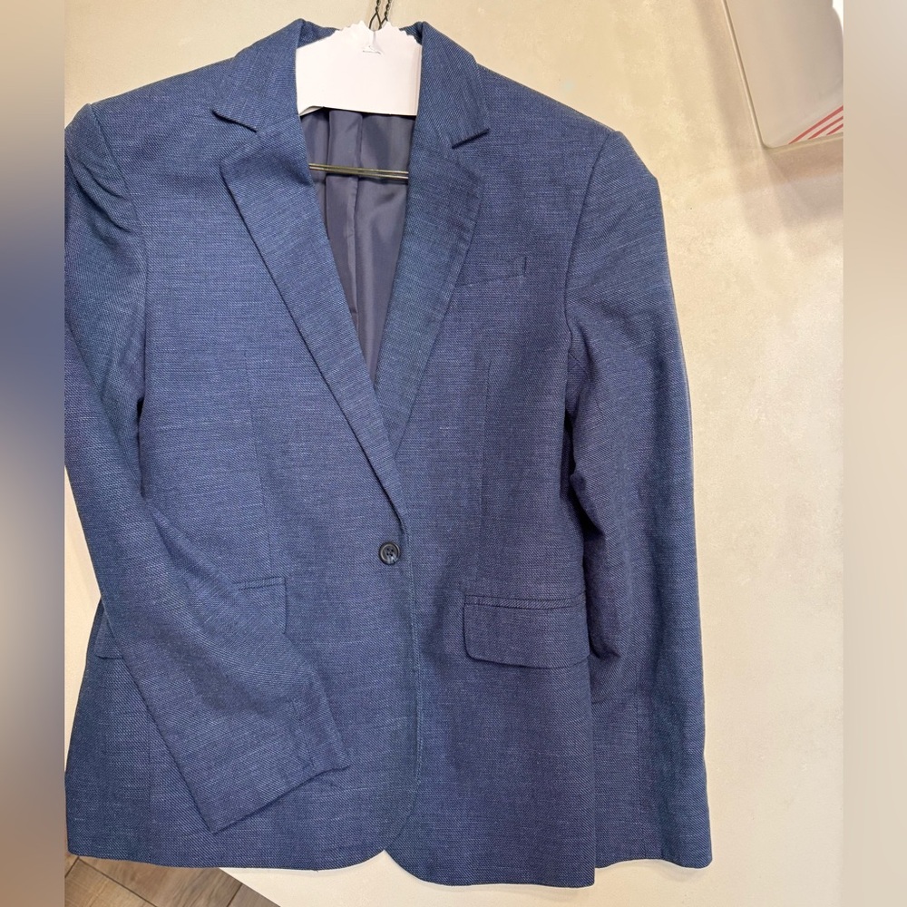 navy textured blazer size 13-14